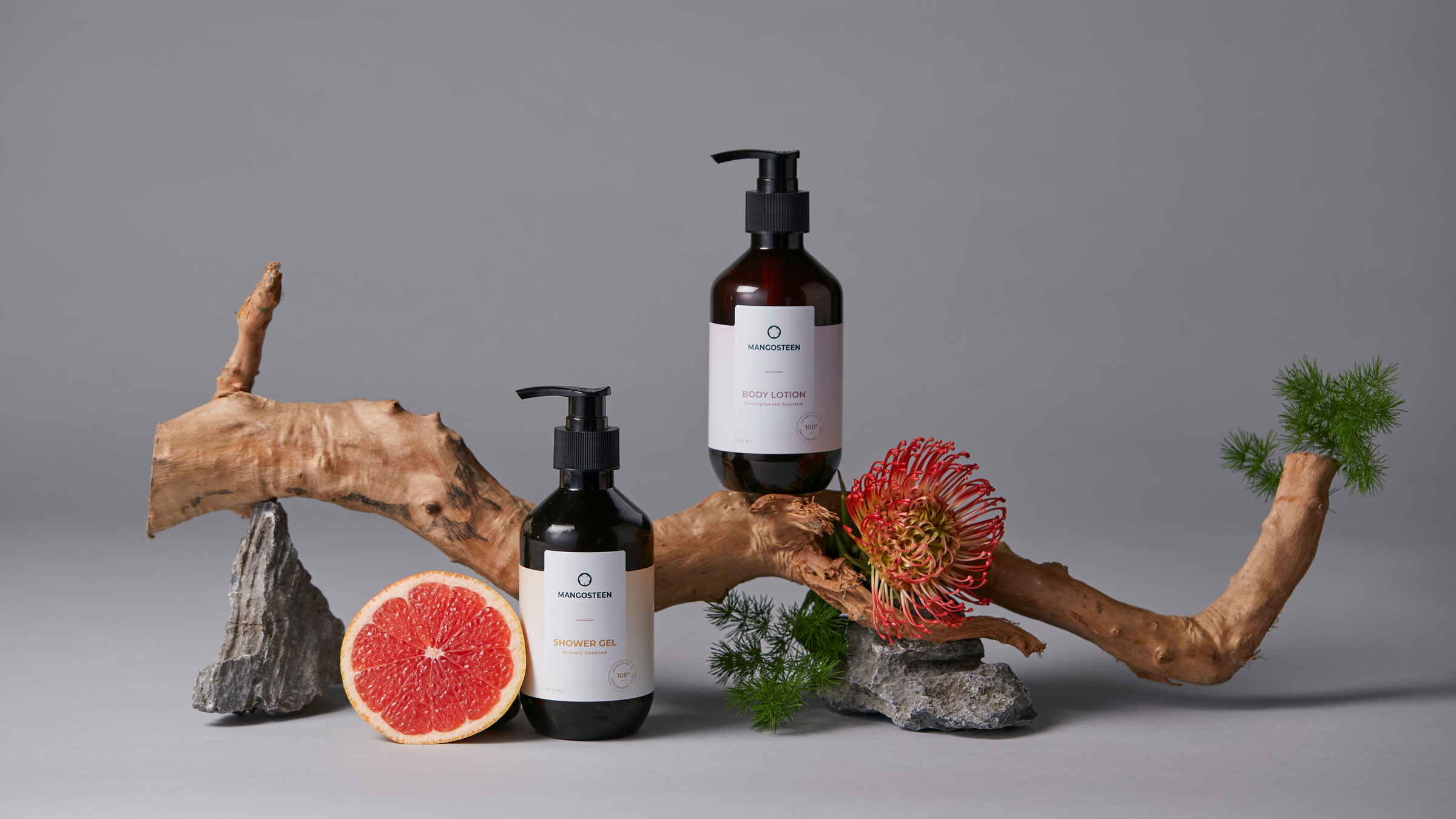 Tropics Collection: Pomelo Shower Gel & Pomegranate Body Lotion