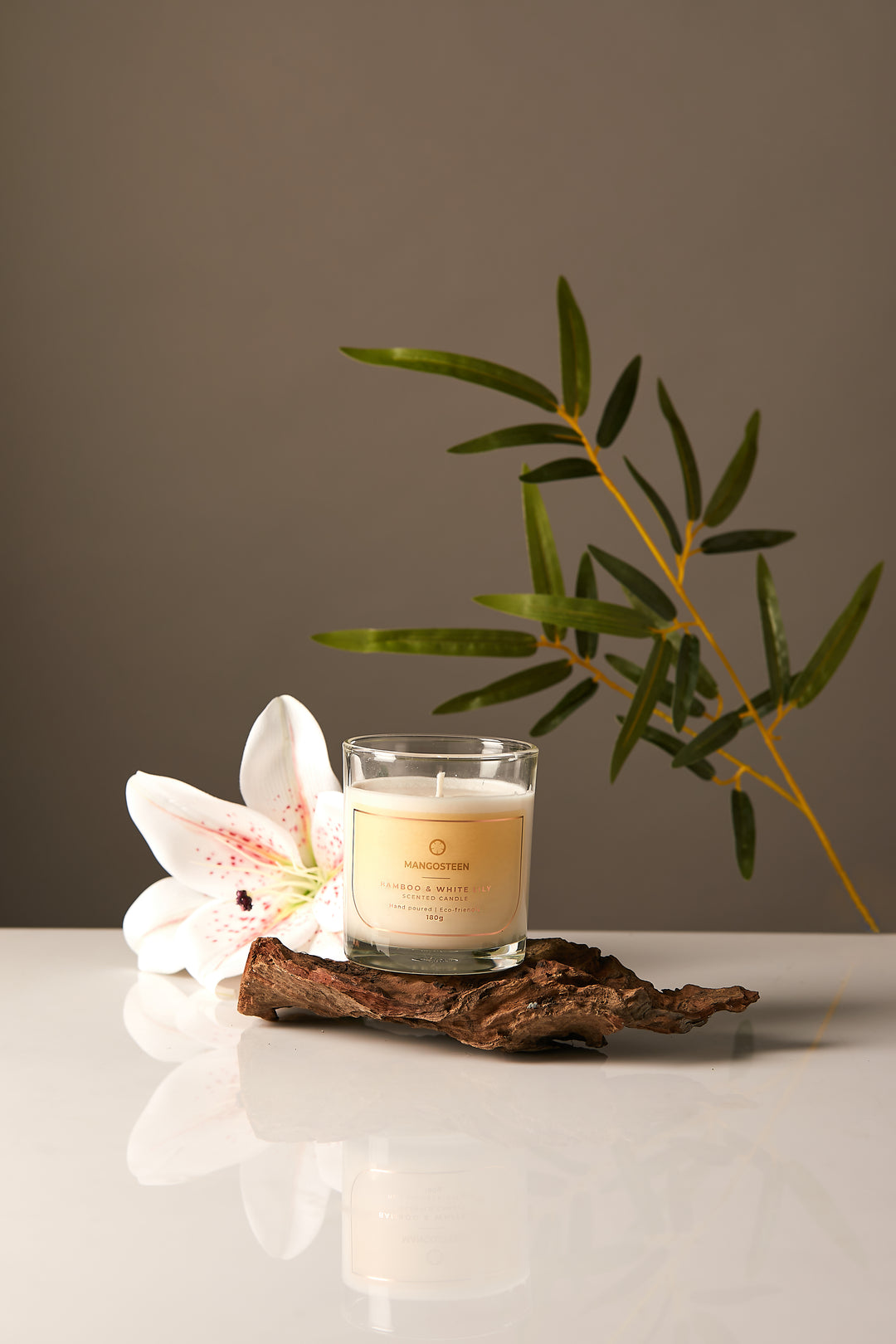 Bamboo & White Lily Soy Candle - 180g