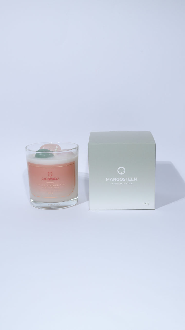 Lychee & Black Tea Gemstone Candle - 180g