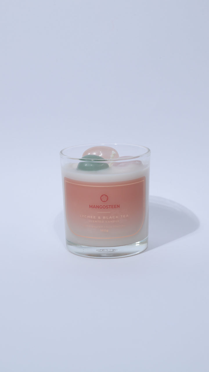 Lychee & Black Tea Gemstone Candle - 180g