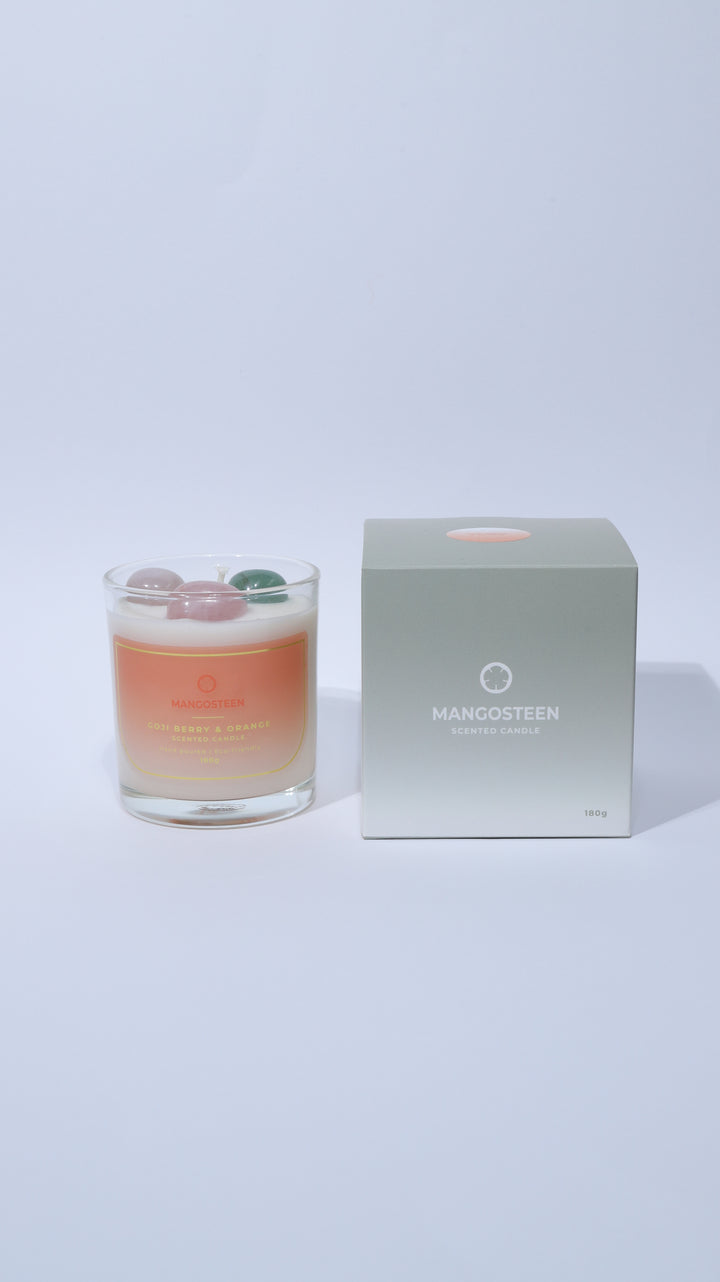 Goji Berry & Orange Gemstone Candle - 180g