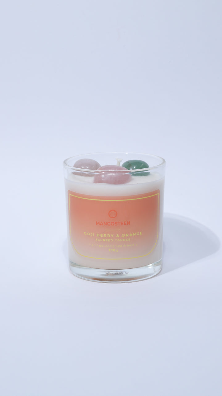 Goji Berry & Orange Gemstone Candle - 180g